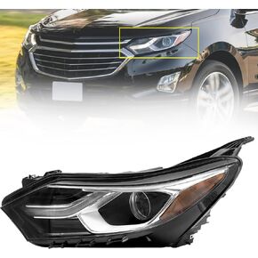Halogen Halogen LED DRL Projector Headlights Assembly Fit for 2018 2019 2020 2021 Chevy Equinox(Right Passenger Side)