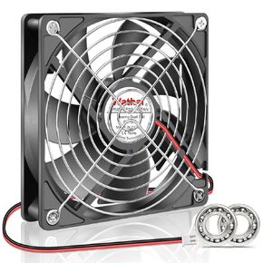 Wathai 120mm x 25mm 12V DC Brushless Cooling Fan Dual Ball High Speed 2Pin for Computer Case Cooler