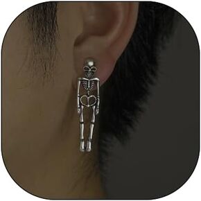 Halloween Earrings Skull Earring Detachable Skull Earrings Halloween Costumes Earrings Jewelry for Mens