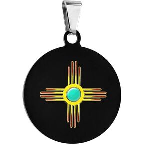 Zia Sun Pueblo New Mexico Dog Tag Stainless Steel Cat Dog ID Tags Pet Name Collar Accessories