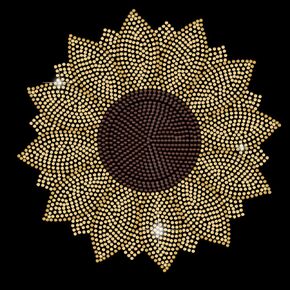 SUPERDANT Sunflower Daisy Iron On Rhinestone Design Rhinestone Sunflower Spangle Bling Daisy Bling Patches Appliques Patch DIY Accessory for Clothing Jeans Bags Hats Repair Crystal Patch Clothing
