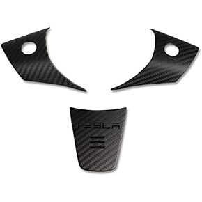 Covers - Matte Carbon Fiber Pattern 1 Set Compatible with Tesla Model 3 & Y