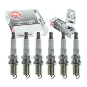 6 pc NGK V-Power Spark Plugs compatible with Kia Sorento 3.3L 3.5L 3.8L V6 2003-2009