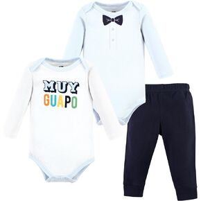 Hudson Baby Unisex Baby Cotton Bodysuit and Pant Set, Hola Ladies Long Sleeve, 9-12 Months
