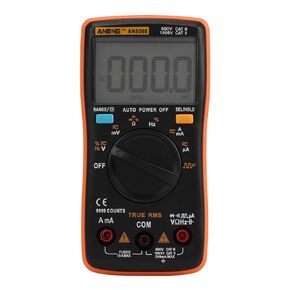 Multimeter, AN8008 True-RMS Digital AC DC Voltage Ammeter Current Ohm Meter for Resistance Testing, Diode Testing