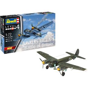 Revell RV04972 Junkers Ju88 A-1 Battle of Britaon 1:72 Plastic Model kit, Unlackiert