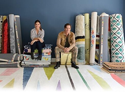 Villa Collection Sicily Indoor/Outdoor Area Rug, 2'0" x 3'0", Blue in Kuwait