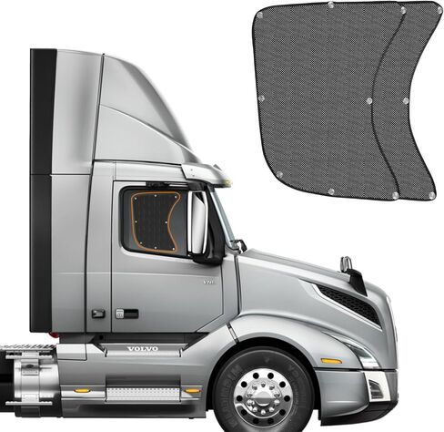 Side Window Sun Shade for Semi Trucks, 19.7×23.6inch Car Window Shades for Freightliner, Volvo VNL, and International Trucks - Semi Truck Accessories,UV Protection, and Privacy Enhancement in Saudi Arabia