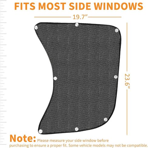 Side Window Sun Shade for Semi Trucks, 19.7×23.6inch Car Window Shades for Freightliner, Volvo VNL, and International Trucks - Semi Truck Accessories,UV Protection, and Privacy Enhancement in Saudi Arabia