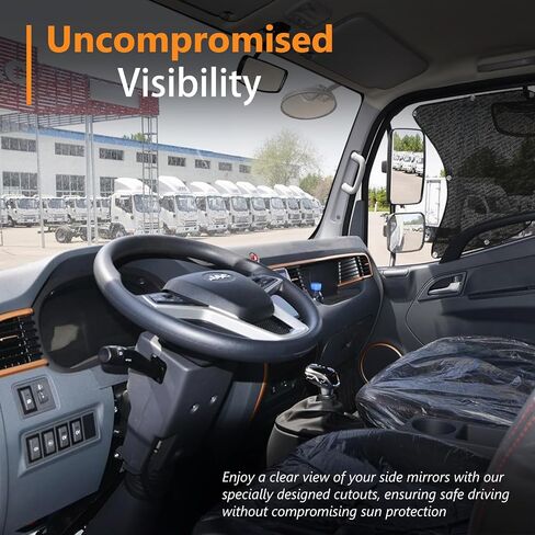 Side Window Sun Shade for Semi Trucks, 19.7×23.6inch Car Window Shades for Freightliner, Volvo VNL, and International Trucks - Semi Truck Accessories,UV Protection, and Privacy Enhancement in Saudi Arabia