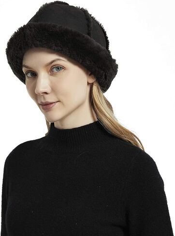 Shearling Sheepskin Beanie Hat, Unisex Winter Fur Warm Round Hat in Saudi Arabia