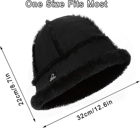 Shearling Sheepskin Beanie Hat, Unisex Winter Fur Warm Round Hat in Saudi Arabia