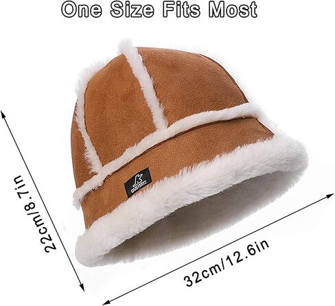 Shearling Sheepskin Beanie Hat, Unisex Winter Fur Warm Round Hat in Saudi Arabia