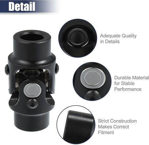 ACROPIX Universal 3/4" Round x 3/4" Round Steering U-Joint Coupler Replacement Black - Pack of 1 in Saudi Arabia