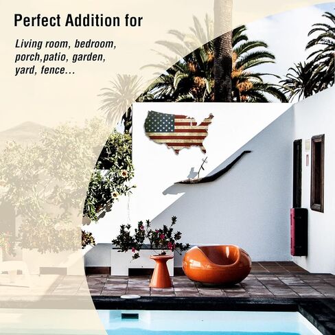 ديكور جدار العلم الأمريكي من تيجيك، فن جداري معدني لديكور النسر، لافتات معدنية وطنية لمرآب غرفة الكهف للرجال in Kuwait