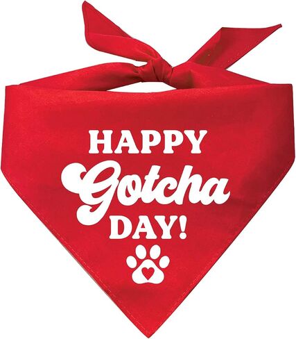 Happy Gotcha Day! Dog Bandana (Assorted Colors) in Saudi Arabia