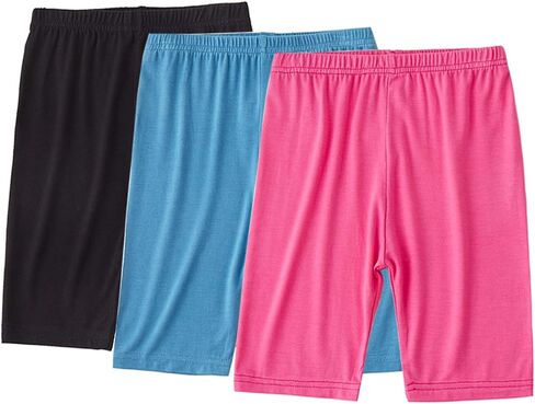 Girls Bike Shorts Athletic Dance Shorts Leggings for Under Dress, 3 Pack Safe Active Shorts Underwear in Saudi Arabia