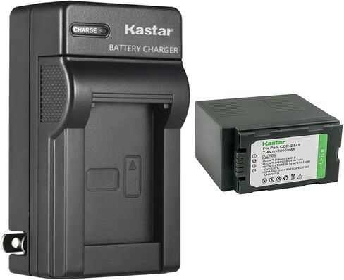 قطعة واحدة من بطارية CGA-D54 وشاحن حائط تيار متردد من Kastar بديلة لباناسونيك AG-3DA1 AG-3DA1E AG-3DA1P، AG-AC8 AG-AC8EJ AG-AC8PJ، AG-AC30، AG-AC90 AG-AC90P AG-AC90PJ AG- AC90PX، AG-DVC7 AG-DVC7P in Kuwait