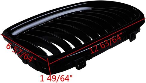 Matte Black Front Kidney Grille Grill Compatible with 2009-2011 BMW E90 E91 323i 325i 328i 330i 335i LCI in Saudi Arabia