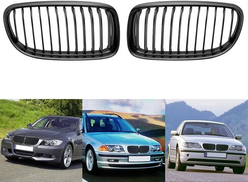 Matte Black Front Kidney Grille Grill Compatible with 2009-2011 BMW E90 E91 323i 325i 328i 330i 335i LCI in Saudi Arabia