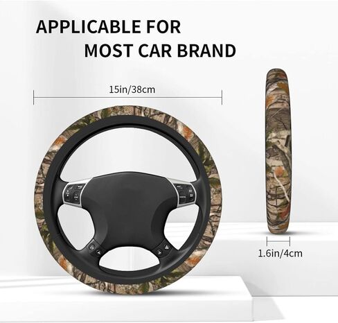 Cow Print Universal 15 Inch Steering Wheel Covers Non Slip Neoprene Car Wrap Cover for Adults in Saudi Arabia