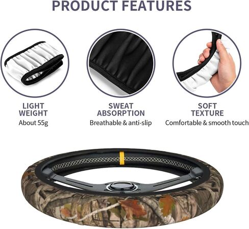Cow Print Universal 15 Inch Steering Wheel Covers Non Slip Neoprene Car Wrap Cover for Adults in Saudi Arabia