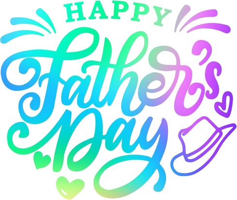 1×Happy Father's Day Quote Car/Home/Laptop/Computer/Truck/Bumper Sticker Decal Retail Display Window Decal Self-adhesive Daddy Sticker, Gift for Dad, Fathers Day Decor for DIY Fathers Day(Blue) in Kuwait