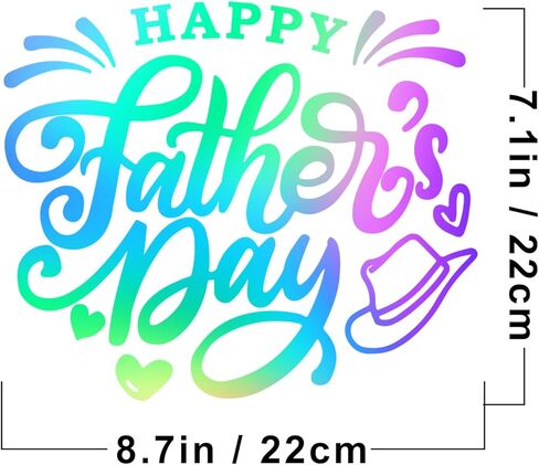 1×Happy Father's Day Quote Car/Home/Laptop/Computer/Truck/Bumper Sticker Decal Retail Display Window Decal Self-adhesive Daddy Sticker, Gift for Dad, Fathers Day Decor for DIY Fathers Day(Blue) in Kuwait