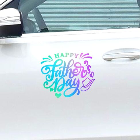 1×Happy Father's Day Quote Car/Home/Laptop/Computer/Truck/Bumper Sticker Decal Retail Display Window Decal Self-adhesive Daddy Sticker, Gift for Dad, Fathers Day Decor for DIY Fathers Day(Blue) in Kuwait