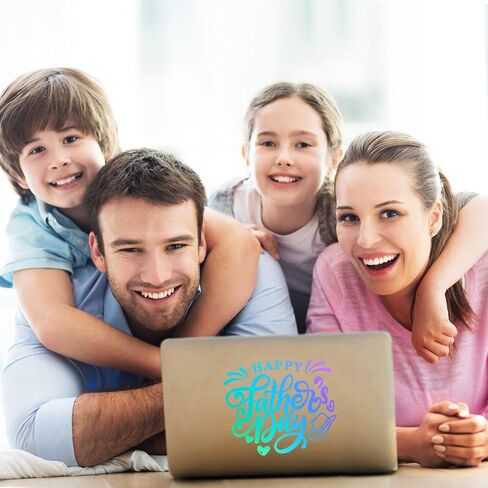1×Happy Father's Day Quote Car/Home/Laptop/Computer/Truck/Bumper Sticker Decal Retail Display Window Decal Self-adhesive Daddy Sticker, Gift for Dad, Fathers Day Decor for DIY Fathers Day(Blue) in Kuwait