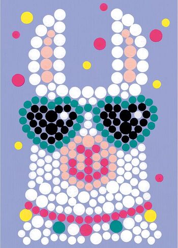 DIMENSIONS Friendly Llama Acrylic Dot Painting Kit for Adults and Kids, Finished Project 5" x 7", Multicolor 8 Piece in Saudi Arabia