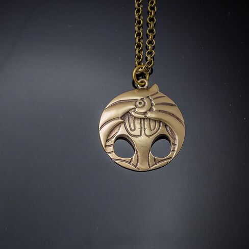 Hollow Knight Kingsoul charm brass pendant - video game cosplay jewelry - necklace in Saudi Arabia