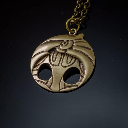 Hollow Knight Kingsoul charm brass pendant - video game cosplay jewelry - necklace in Saudi Arabia