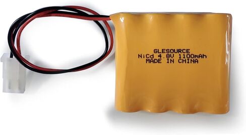 GLESOURCE(4 Pack 4.8V 1100mAh AA NI-CD Battery Pack Compatible for Lithonia ELB-4865N, ELB4865N, 277ELNF, LESB1R; NIC0546, CUSTOM-123, OSA43AA Emergency Light in Saudi Arabia