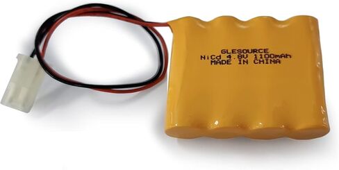 GLESOURCE(4 Pack 4.8V 1100mAh AA NI-CD Battery Pack Compatible for Lithonia ELB-4865N, ELB4865N, 277ELNF, LESB1R; NIC0546, CUSTOM-123, OSA43AA Emergency Light in Saudi Arabia