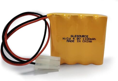 GLESOURCE(4 Pack 4.8V 1100mAh AA NI-CD Battery Pack Compatible for Lithonia ELB-4865N, ELB4865N, 277ELNF, LESB1R; NIC0546, CUSTOM-123, OSA43AA Emergency Light in Saudi Arabia