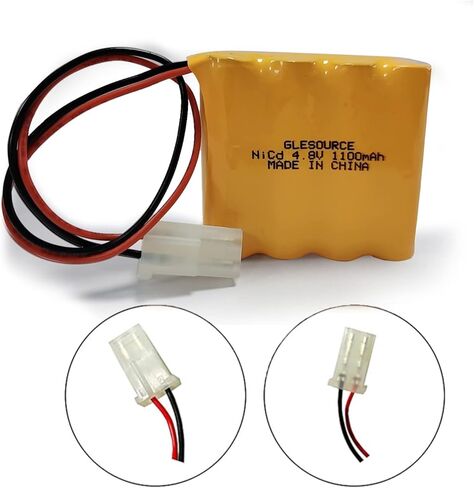 GLESOURCE(4 Pack 4.8V 1100mAh AA NI-CD Battery Pack Compatible for Lithonia ELB-4865N, ELB4865N, 277ELNF, LESB1R; NIC0546, CUSTOM-123, OSA43AA Emergency Light in Saudi Arabia