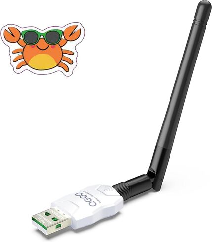 Class 1 Long Range Bluetooth Adapter for PC, QGOO USB Bluetooth Adapter for PC 5.3+EDR, Bluetooth Dongle Bluetooth Receiver Support Windows10/8.1/8/7（white-076） in Saudi Arabia