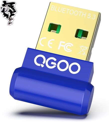USB Bluetooth Adapter for PC - QGOO Bluetooth Dongle 5.3 EDR, Wireless Bluetooth Receiver for Desktop Computer Laptop Bluetooth Windows 8.1/10/11（blue-105） in Saudi Arabia