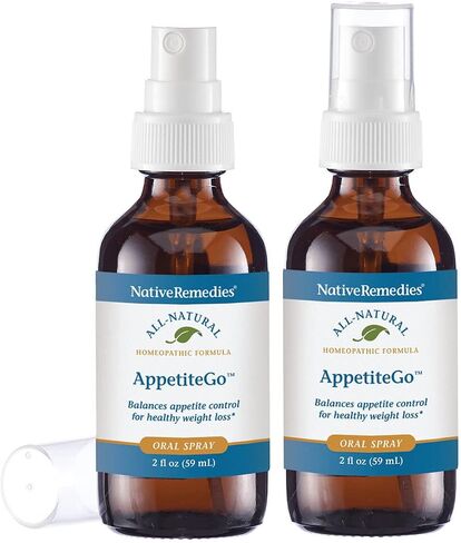 Native Remedies AppetiteGo Tonic - Natural Homeopathic Formula Temporarily Relieves Feelings of Hunger or an Empty Stomach - Reduces Desire for Stress Eating or Food Cravings - 59 mL in Saudi Arabia