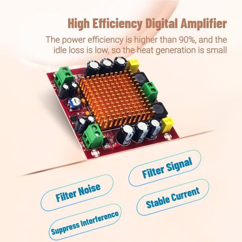TPA3116D2 رقاقة أحادية 150 وات لوحة مضخم رقمي لاستقبال الصوت بقناة واحدة، وحدة أمبير الطاقة 12 فولت إلى 26 فولت in Kuwait