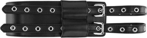 Women Punk Belt Wide Waist Dress Belt Vintage Double Grommet Cinch Belt Wide WaistBand Halloween Costume Party in Saudi Arabia
