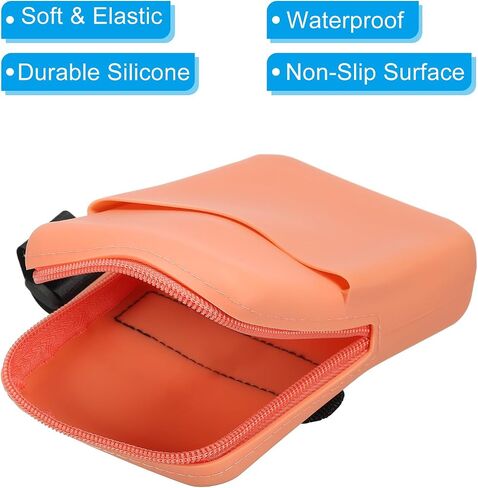 PATIKIL 20/30/40oz Silicone Water Bottle Pouch, Waterproof Drinking Tumbler Pouch with Pocket and Hook-and-Loop Strap for Gym Outdoor Sports, Purple in Saudi Arabia