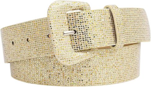 Women’s Glitter Sequin Waist Belt for Dress Jeans Casual Skinny Belt Vintage Cinch Belt for Girls Ladies in Saudi Arabia