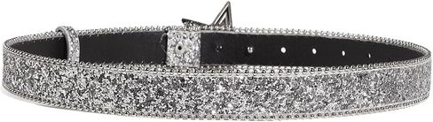 Women Shiny Sequins PU Leather Waist Belt Girls Bling Y2K Star Belts for Jeans Dress in Saudi Arabia