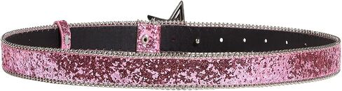 Women Shiny Sequins PU Leather Waist Belt Girls Bling Y2K Star Belts for Jeans Dress in Saudi Arabia
