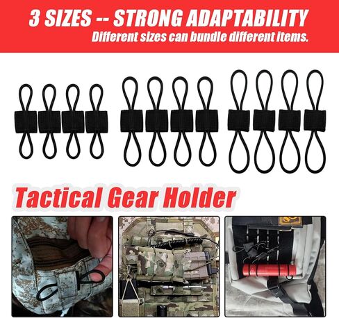 14 Pack Tactical Gear Molle Attachments for Backpack, Vest, Bag, Pouch, EDC, Webbing Binding Accessories - Black in Saudi Arabia