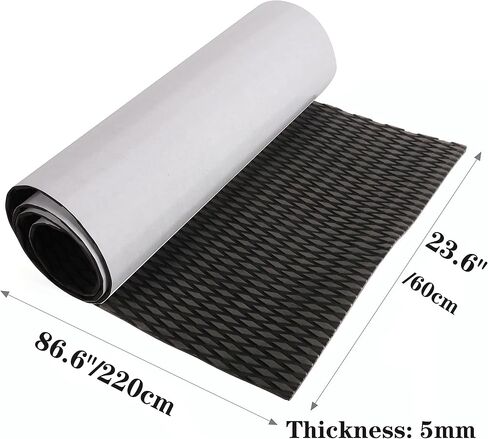 MYOYAY أرضيات القارب EVA رغوة 86.6 × 23.6 بوصة، 5 مم سميكة ذاتية اللصق قارب التزيين السجاد البحري، ورقة أرضية قارب سطح البحر، لقارب الصيد RV حمام السباحة عربة الغولف كاياك يخت in Kuwait