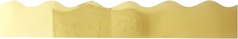 65 Feet Gold Bulletin Board Borders, Scalloped Border Trim, Rolled Classroom Borders for Bulletin Board, White Board, Cork Board, Locker, and Classroom Décor Burlap Scalloped Border Trim in Saudi Arabia