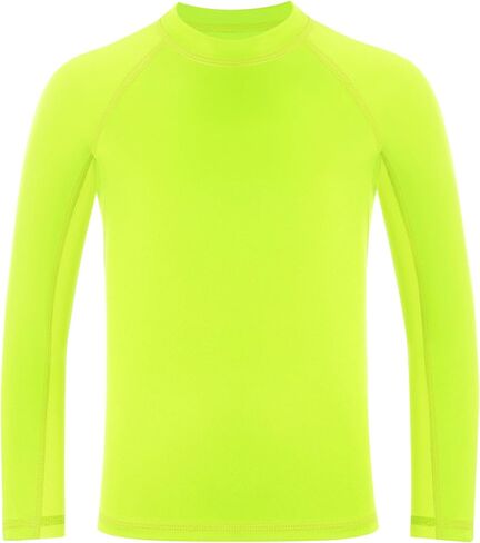 قميص سباحة Runhit Boys Rash Guard طويل الأكمام بعامل حماية من أشعة الشمس 50+ للأطفال، قمصان حماية من الشمس سريعة الجفاف in Kuwait